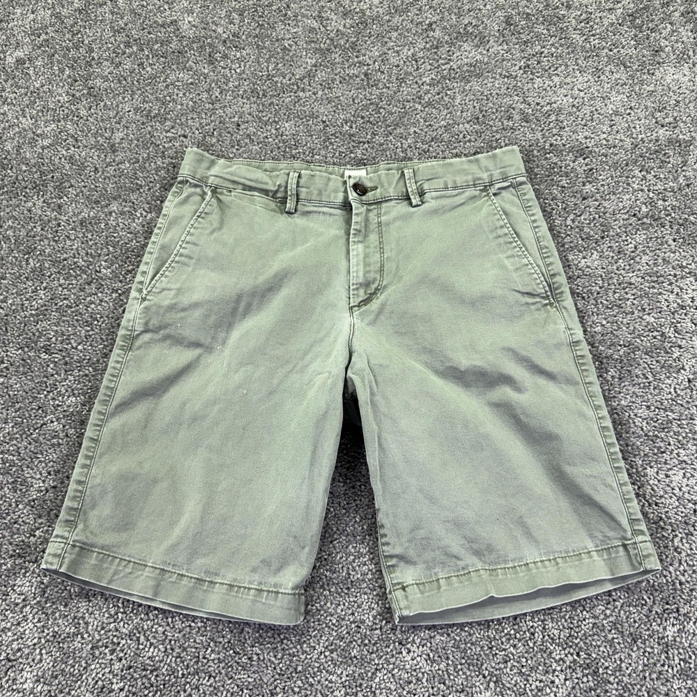 Gap Shorts Mens 31 Green Chino Canvas Casual Flat Front Summer Pockets City